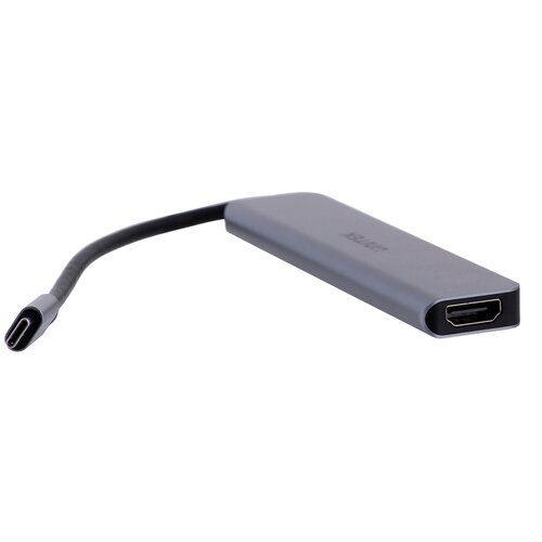 Unitek HUB USB-C H1118A; USB-A x3, USB-C, HDMI, SD, microSD Slike