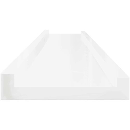  Zidne police 4 kom visoki sjaj bijele 100 x 9 x 3 cm Slike