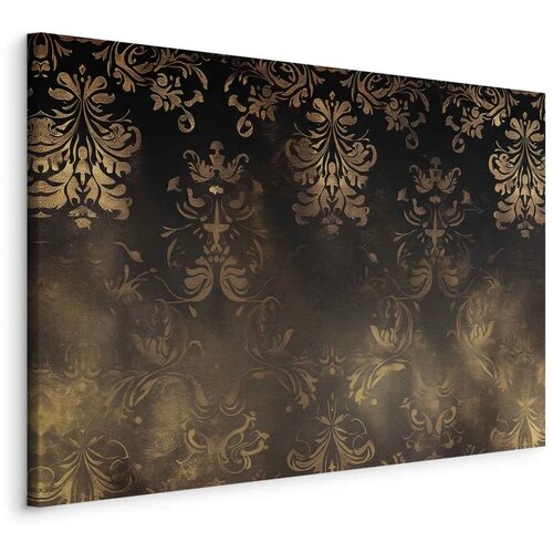  Slika - Baroque Ornaments in Patinated Gold and Browns: Retro Motif 90x60 Na talijanskom platnu Cijene