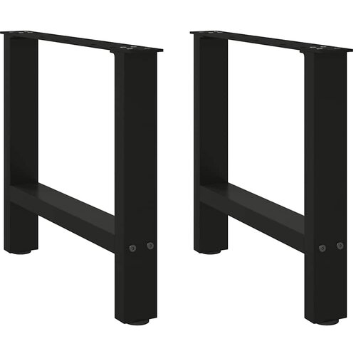 VidaXL noge kavne mizice črna 2 kosa 60x(42-43) cm jeklo Slike