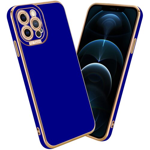Cadorabo Ohišje, združljiv z Apple v sijajnem modrem - Rose Gold - Zaščitni pokrov iz fleksibilnega silikona TPU in z zaščito pred kamero, (20593483) Cene