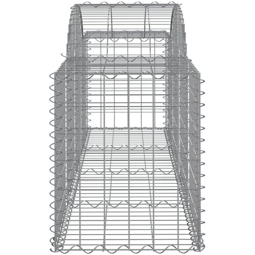  Lučne gabionske ko&amp;scaron;are 11 kom 200x50x60/80 cm pocinčano željezo Slike