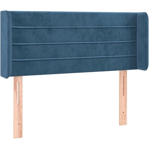 VidaXL Uzglavlje s u&amp;scaron;ima tamnoplavo 103x16x78/88 cm bar&amp;scaron;unasto Slike