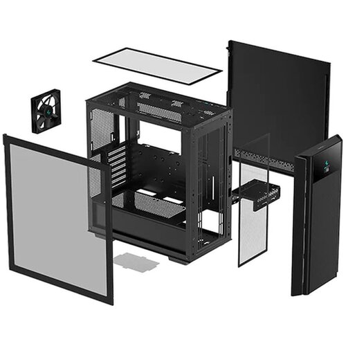 DeepCool Kući&amp;scaron;te - CH510 MESH DIGITAL (sa prozorom, 1x12cm ventilator, Mini-ITX / Mico-ATX / ATX / E-ATX, 1xUSB3.0) Slike