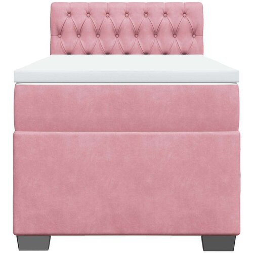 Box spring krevet s madracem ružičasti 80 x 200 cm bar&amp;scaron;unasti Slike