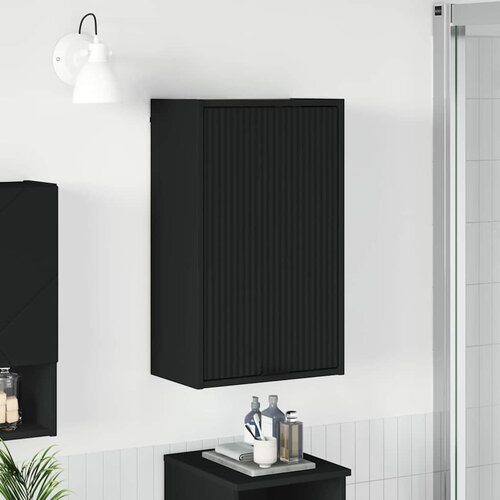 vidaXL Kupaonski ormar Zidne Crna 39 x 23.5 x 65 cm Konstruirano drvo Cijene