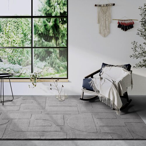 Villeroy &amp;amp; Boch Siva ročno tkana volnena preproga 190x280 cm Alexis &amp;ndash; Slike