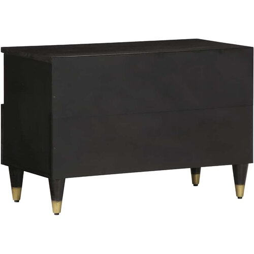  TV ormarić 70 x 33 x 46 cm od masivnog drva manga Crna Slike