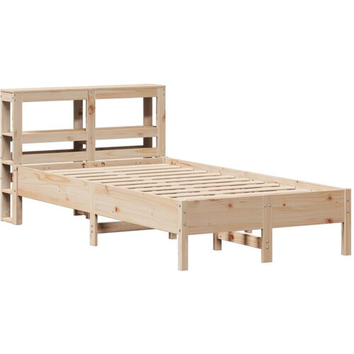 VidaXL Posteljni okvir z vzglavjem 100x200 cm trdna borovina, (21311137) Slike