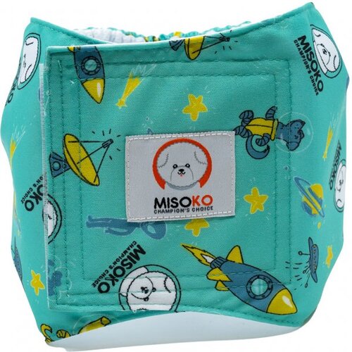 Misoko Periva pelena za mužjake Diapers Reusable Male Rockets Menta, M Cene