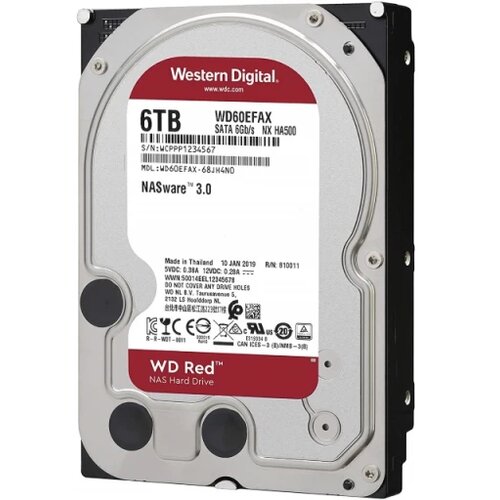 Western Digital HDD 6TB 256MB 60EFAX Red for NAS Cene