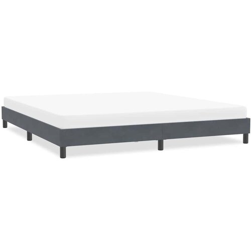 vidaXL posteljni okvir brez vzmetnice temno siva 200x220 cm žamet Cene