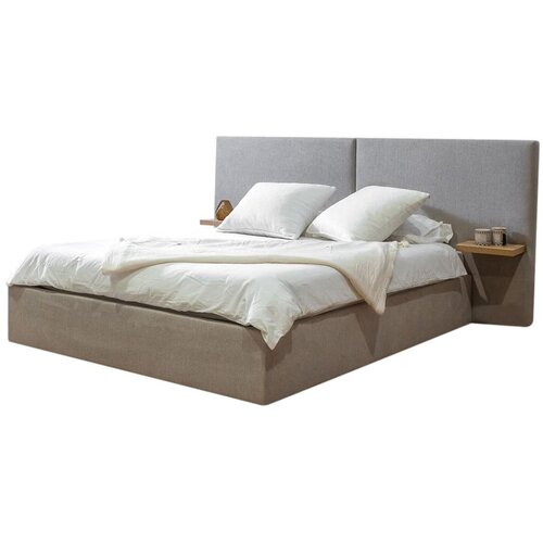 Bobochic Paris Svijetlo sivi tapecirani bračni krevet s prostorom za odlaganje s podnicom 160x200 cm Blandine &amp;ndash; Slike
