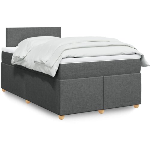  Krevet box spring s madracem tamnosivi 120 x 190 cm tkanina Cijene