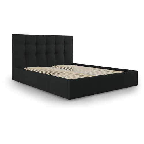 Mazzini Beds crni bračni krevet Mazzini Kreveti Nerin, 180 x 200 cm