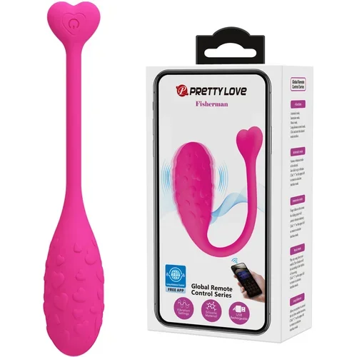 Pretty Love Fisherman Vibrating Egg with App Global Remote Control Series Pink
