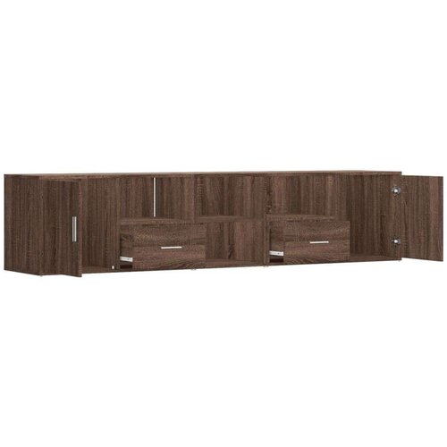 vidaXL Kutni ormarić smeđa boja hrasta 200x40x45 cm konstruirano drvo Cijene