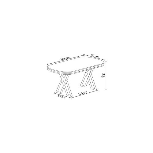 Hanah home Trpezarijski sto Zae Black Marble Chrome Slike