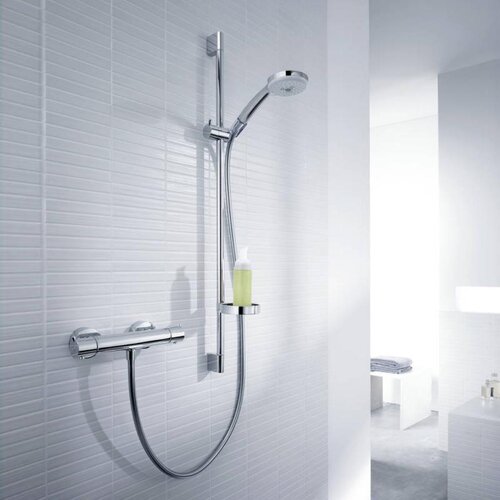 Hansgrohe 27085000 croma 100 multi / ecostat 1001 sl combi stenska termostatska armatura s tu&amp;scaron; setom Slike