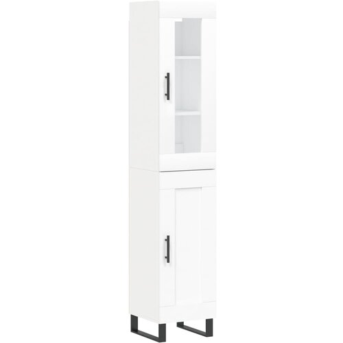 Maison Chic Visoka omara - Komoda - Predalnik bela 34,5x34x180 cm inženirski les, (21722603) Cene