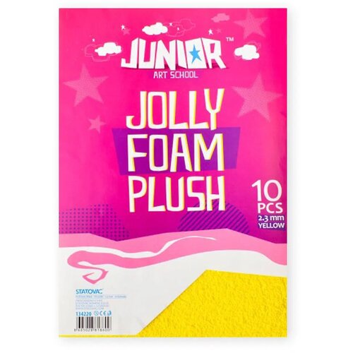 Junior jolly Plush Foam, eva pena pliš, A4, 10K, odaberite nijansu Žuta Slike