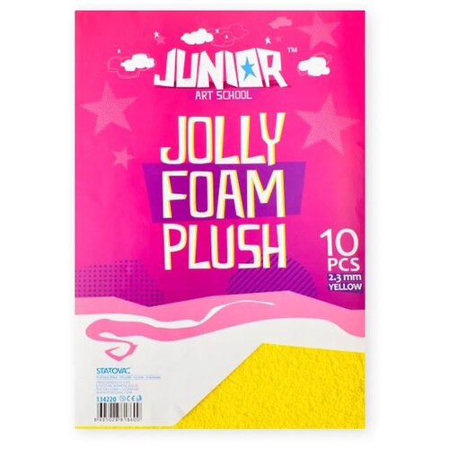 Junior jolly Plush Foam, eva pena pli&amp;scaron;, A4, 10K, odaberite nijansu Žuta Slike