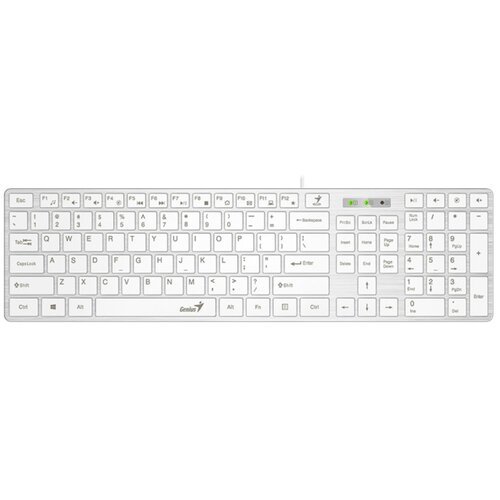 Genius SlimStar 126 tastatura USB veza, low-profile tipke, bijela Slike