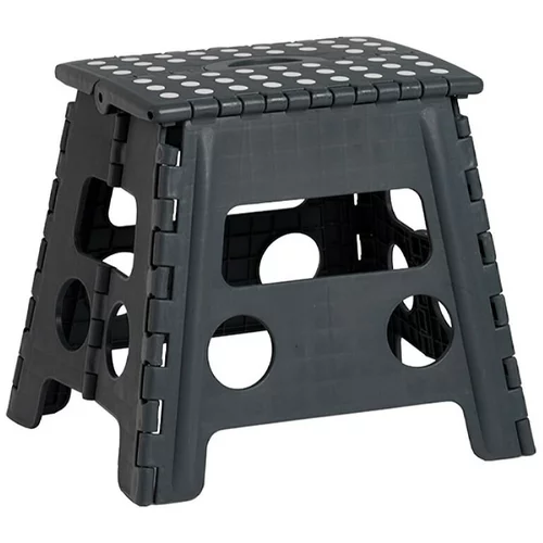 ZELLER sklopivi stolac (d x š x v: 37 x 30 x 32 cm, opteretivost: 150 kg, plastika, crne boje)