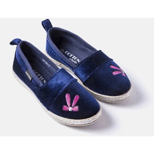Gemre Navy blue velvet ballet flats Patria Cijene
