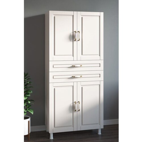 Hanah home Rb-057 matte white multi purpose cabinet Slike