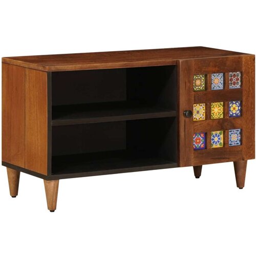 TV ormar s pohranom Orah 80 x 31 5 x 46 cm Čvrsto drvo manga Cijene