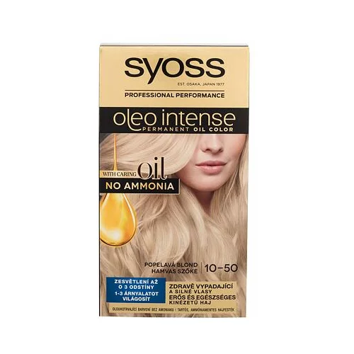 Syoss Oleo Intense Permanent Oil Color trajna oljna barva za lase brez amonijaka 50 ml odtenek 10-50 Ashy Blond
