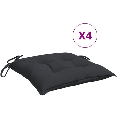 vidaXL Blazine za stole 4 kosi črne 40x40x7 cm oxford tkanina, (21061210) Cene