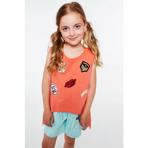 Fasardi Girls' t-shirt with coral patches