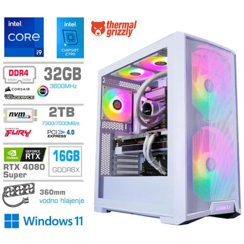 MEGA računalnik twr S10 i9-13900K/RTX4080 Super/32GB/2TB-4.0/1000W/Win11Home/bel rgb, (21591480) Cene
