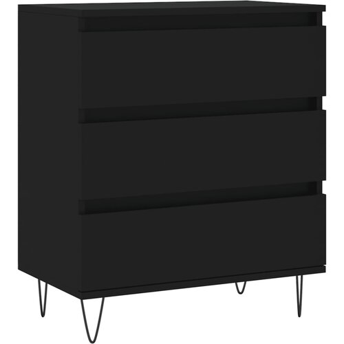 VidaXL Komoda črna 60x35x70 cm inženirski les, (20807664) Slike