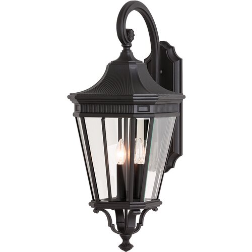 Elstead Lighting Elstead Cotswold Lane Zunanja velika stenska svetilka s 3 lučmi, črna IP44, E14, (22099955) Cene