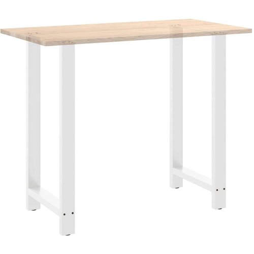  Noge za barsko mizo bele barve 2 kosa 60 x (110-111) cm jeklo Slike
