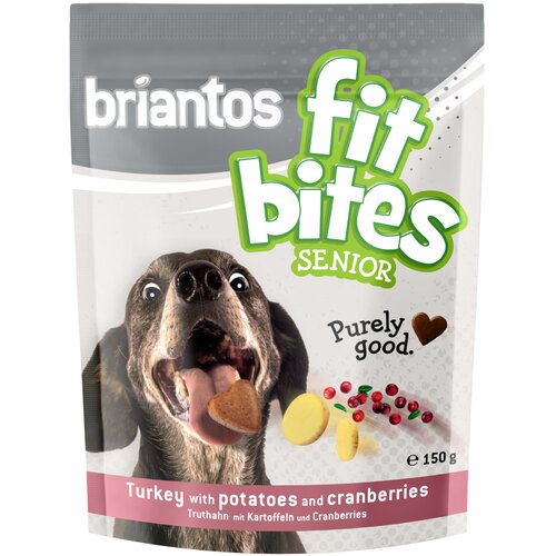 Briantos &amp;quot;FitBites&amp;quot; Senior - puran s krompirjem in brusnicami - Varčno pakiranje: 3 x 150 g Slike