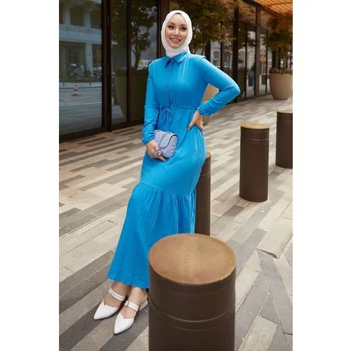 InStyle Aliza Tunnel Dress With Belt - Saxean