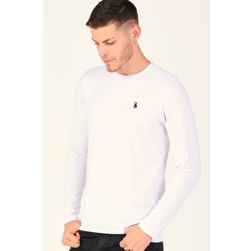 Dewberry T8588 BIKE COLLAR MEN'S SWEATSHIRT-SNOW WHITE Cene
