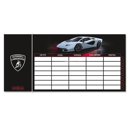 Ars Una Enolistni dvostranski urnik : Lamborghini v črni barvi Cene