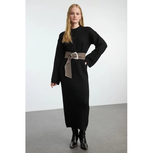 Trendyol Modest Ženska haljina Tctaw25Eb00035, Crna Cene