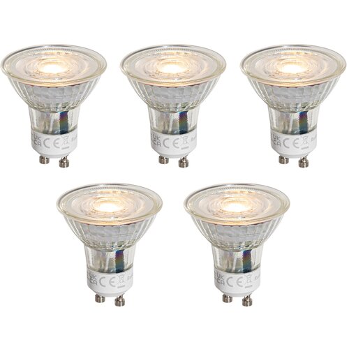 LUEDD Set van 5 GU10 50mm LED lampen helder 1W 80 lm 2200K Slike
