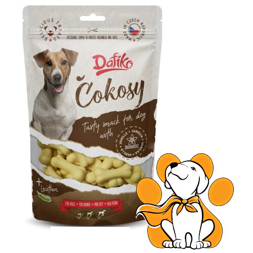 Dafiko 120g, Poslastice Za Pse Sa Ukusom Vanile u Obliku Koske Cene