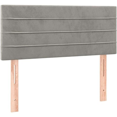 Box spring s madracem LED svjetlosivi 90x190 cm bar&amp;scaron;un Slike