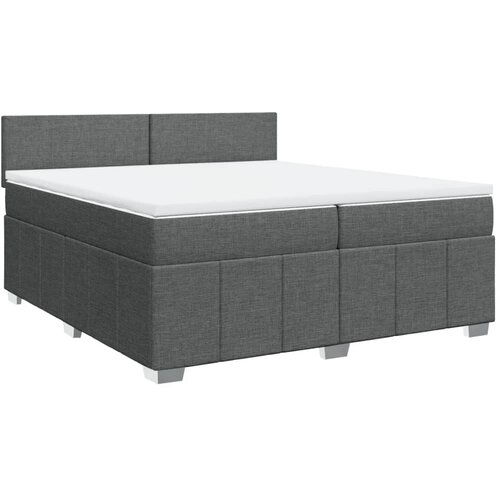 Maison Chic Box spring postelja - Vzmetna postelja z vzmetnico temno siva 200x200 cm blago SL24249, (21890663) Cene