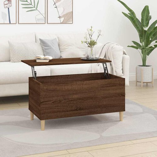  Stolić za kavu boja hrasta 90 x 44,5 x 45 cm konstruirano drvo Cijene