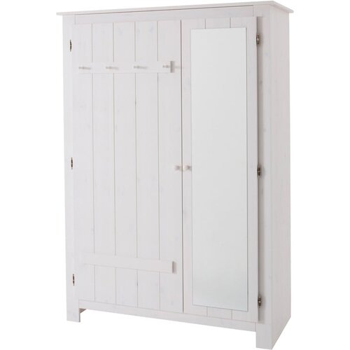 St&amp;oslash;raa Bijeli ormar od masivnog bora s ogledalom 120x170 cm Bertram &amp;ndash; Slike