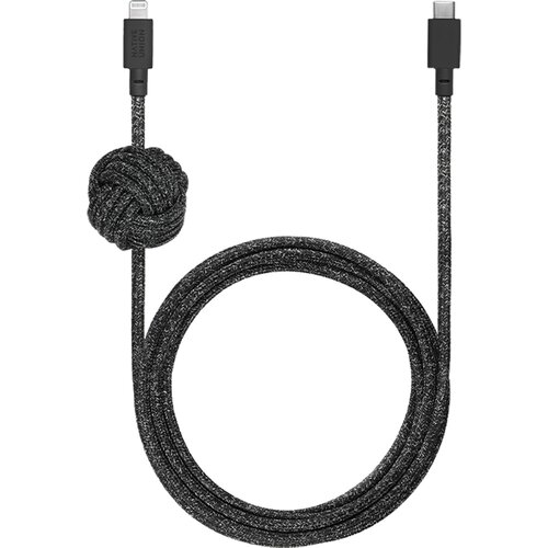 NATIVE UNION Night Cable USB-C to Lightning 3m Cosmos Black Slike